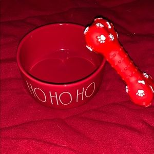 Rae Dunn Christmas pet food bowl